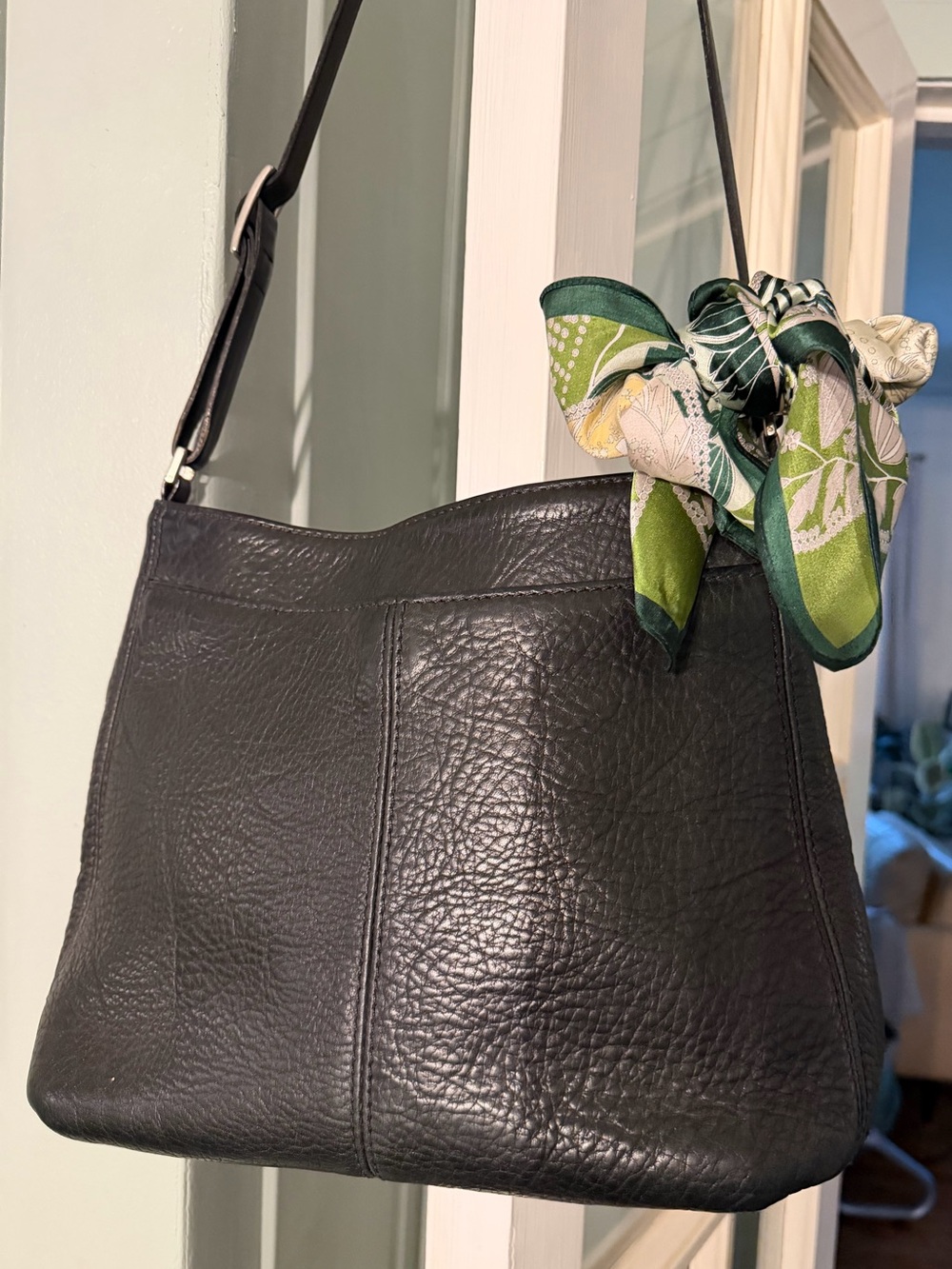 Coach Black Pebbled Leather Shoulder Bag 6802
